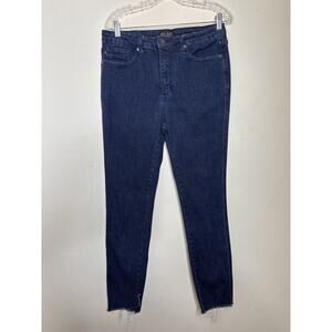 Judy Blue Skinny Fit Jeans Size 15/32 Dark Wash Raw Hem High rise